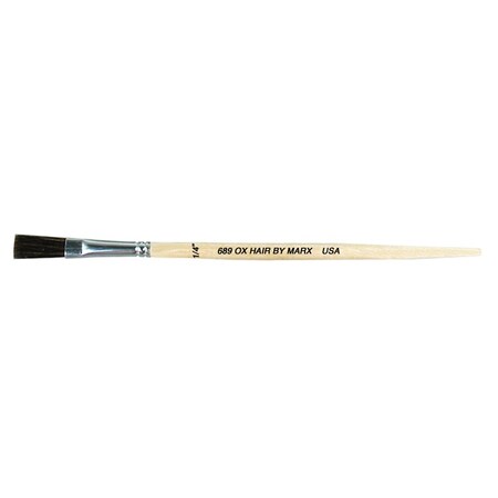 Gordon Brush Size 1/4 Chemical Resistant Ox Hair Flat Brush, PK12 0689-00025